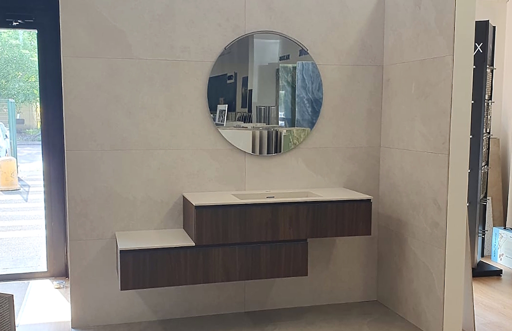 Lastre in gres porcellanato e mobili bagno - Ker Ceramiche Modena