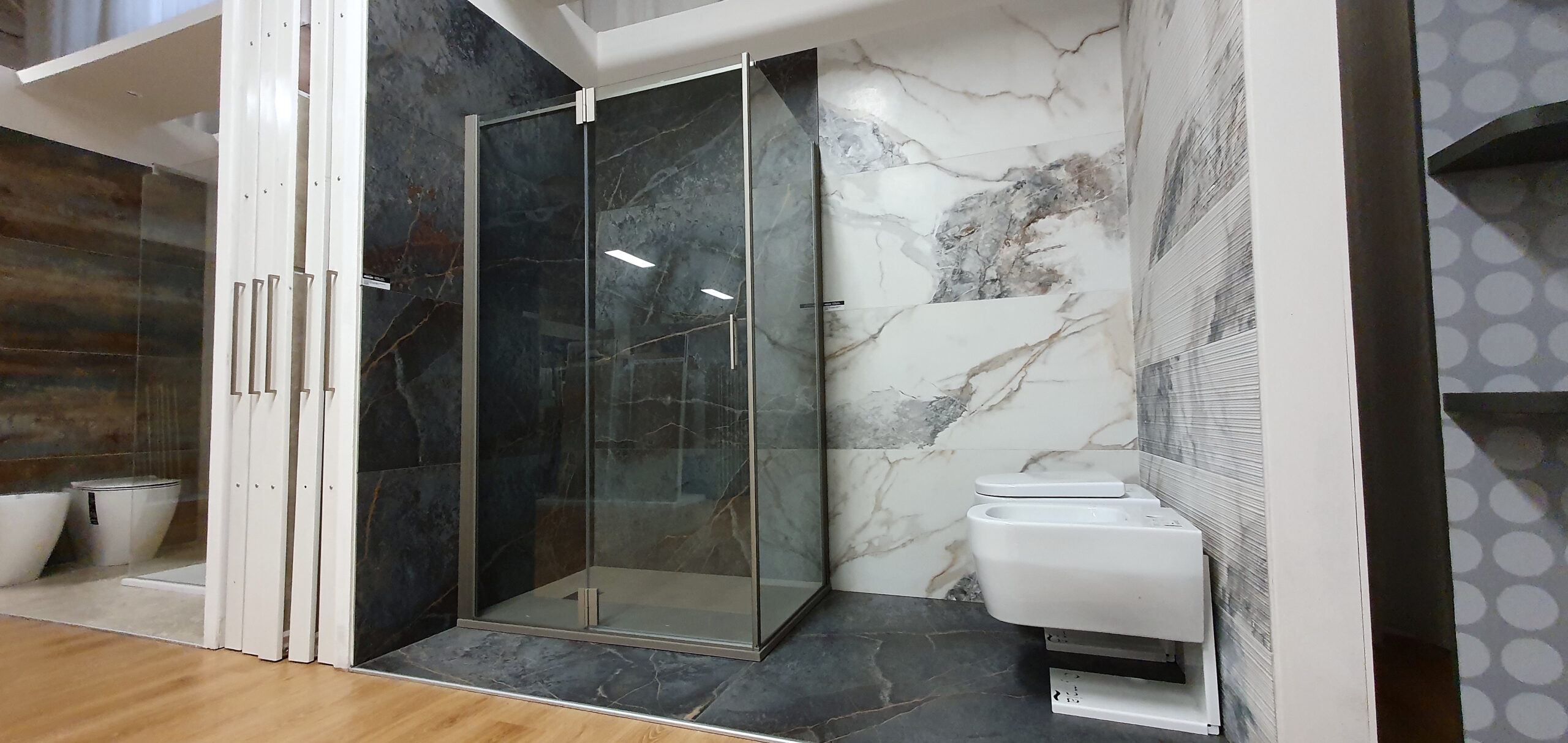 lastre gres porcellanato box piatti doccia sanitari