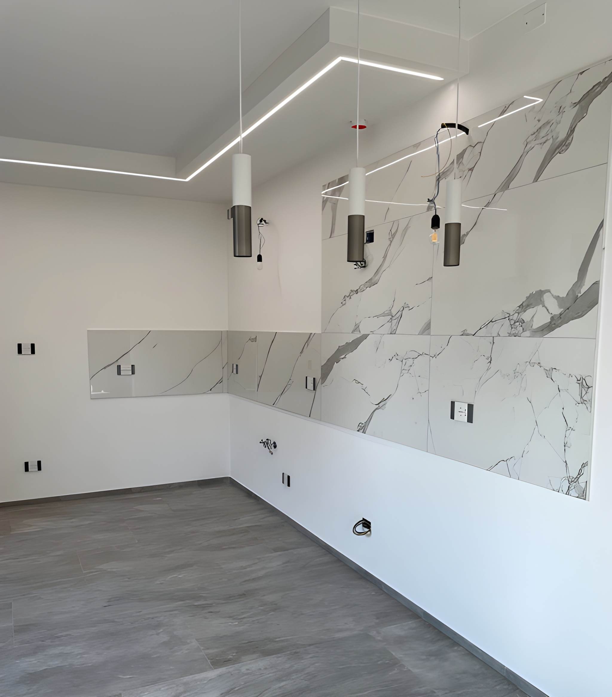 rivestimento cucina gres porcellanato effetto marmo